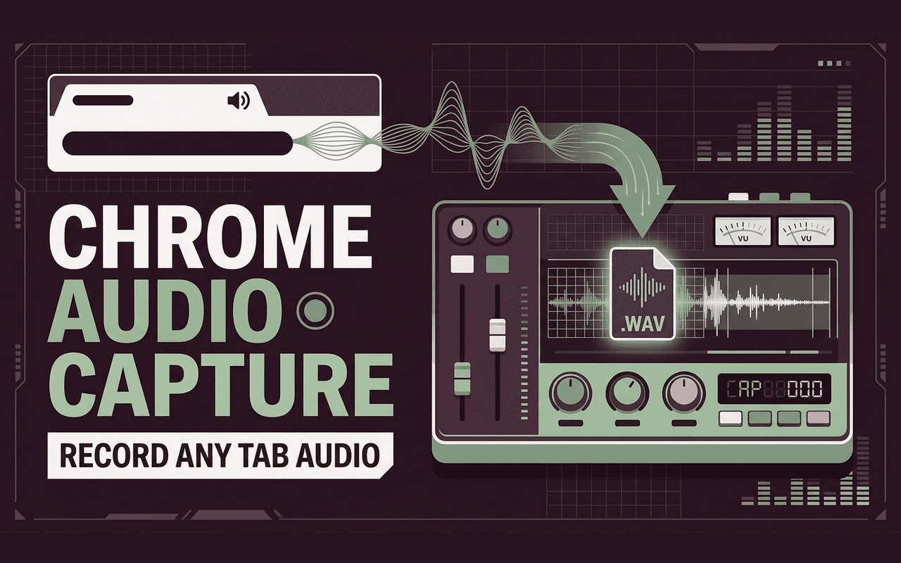 Chrome Audio Capture promotional artwork illustrating its main feature