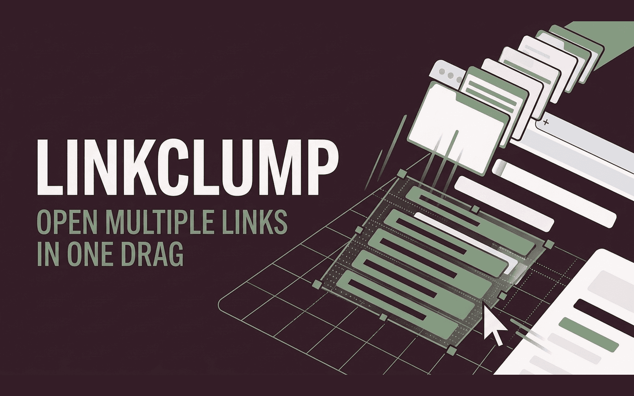 Linkclump promotional artwork illustrating its main feature